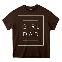 Chocolate Brown father of girls tee, proud new girl dad t shirt Heavy Core Tee - linhVisuals
