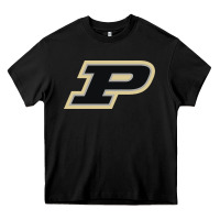 Black purdue boilermakers Heavy Core Tee - linhVisuals