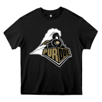 Black purdue boilermakers Heavy Core Tee - linhVisuals