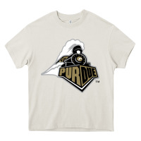 Cream purdue boilermakers Heavy Core Tee - linhVisuals