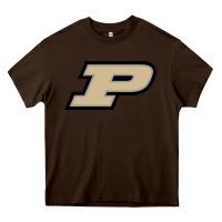 Chocolate Brown purdue boilermakers Heavy Core Tee - linhVisuals