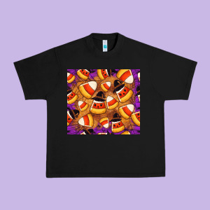 Candy Pattern Urban Heavy Tee Designed By Cowhidedigitalart