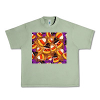 Oil Green Candy Pattern Urban Heavy Tee - CowhideDigitalArt