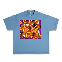 Pebble Blue Candy Pattern Urban Heavy Tee - CowhideDigitalArt