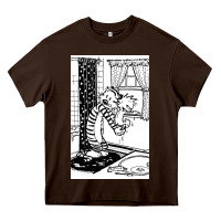 Chocolate Brown calvin Heavy Core Tee - linhVisuals
