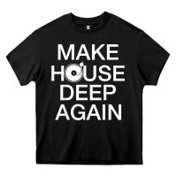 Black make house deep again house music turntable t shirt Heavy Core Tee - linhVisuals