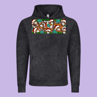 Santa Skeleton Christmas Vintage Hoodie Designed By Artiststas