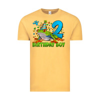 Vintage Mustard birthday boy frog age 2 Vintage Tee - LillyAllenDesigns