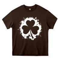 Chocolate Brown irish pride clover leaf  saint irish pats st. patrick's day t shirt Heavy Core Tee - linhVisuals