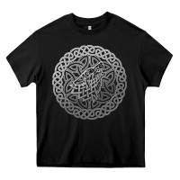 Black ireland celtic knotwork design ornament wolf original celtic pullover Heavy Core Tee - linhVisuals