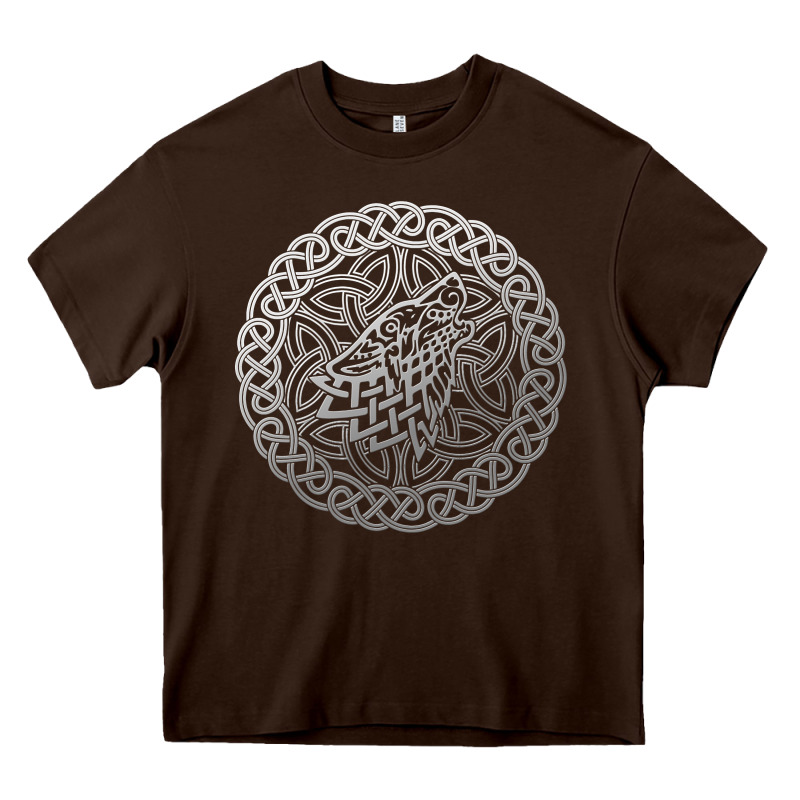 Ireland Celtic Knotwork Design Ornament Wolf Original Celtic Pullover Heavy Core Tee by linhVisuals | Teevron