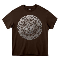 Chocolate Brown ireland celtic knotwork design ornament wolf original celtic pullover Heavy Core Tee - linhVisuals