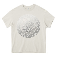 Cream ireland celtic knotwork design ornament wolf original celtic pullover Heavy Core Tee - linhVisuals