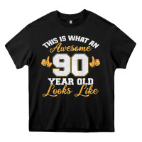 Black 90th birthday novelty gift awesome 90 year old t shirt Heavy Core Tee - linhVisuals