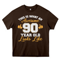 90th Birthday Novelty Gift Awesome 90 Year Old T Shirt Heavy Core Tee | Teevron