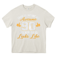 Cream 90th birthday novelty gift awesome 90 year old t shirt Heavy Core Tee - linhVisuals