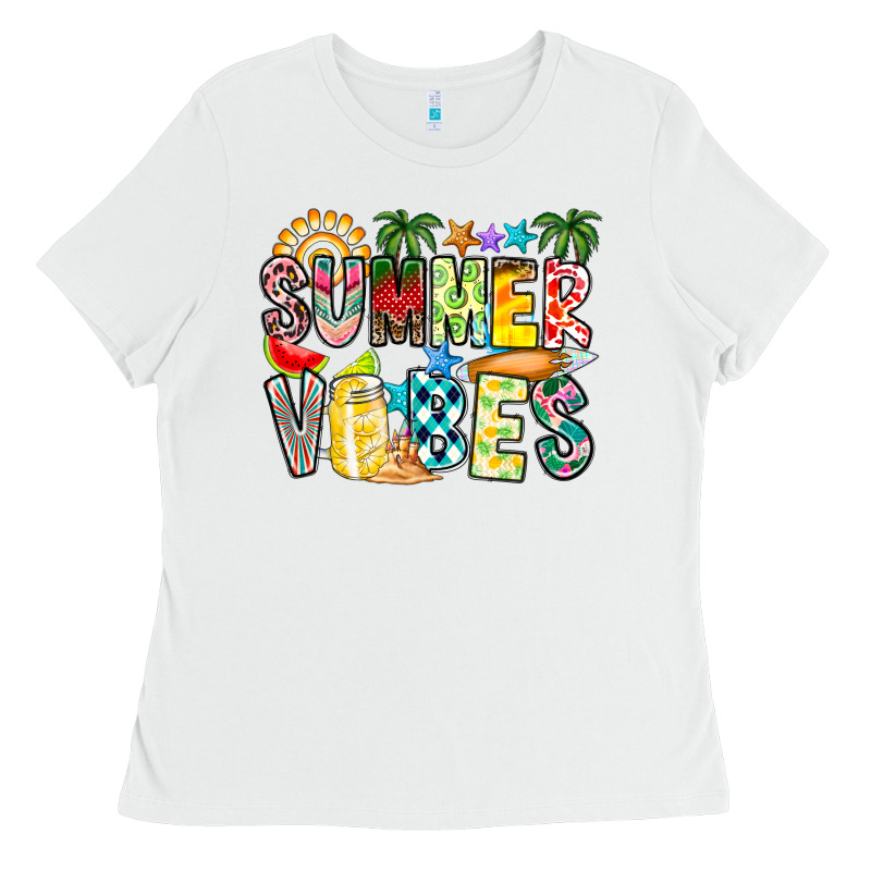 Summer Vibes Ladies Tee by CowhideDigitalArt | Teevron