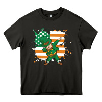Asphalt dabbing leprechaun irish american flag Heavy Core Tee - linhVisuals