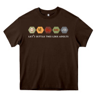 Chocolate Brown let's settle this like adults board game night shirt Heavy Core Tee - linhVisuals