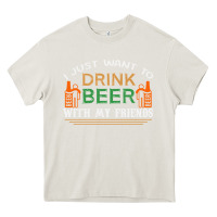 Cream i just want to drink with my friends Heavy Core Tee - linhVisuals