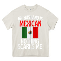 Cream my husband is mexican nothing scares me funny husband zip hoodie Heavy Core Tee - linhVisuals