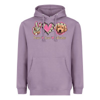 Lavender Peace Love Labrador Heavyweight Hoodie - Jasminsmagicworld