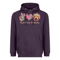 Plum Peace Love Labrador Heavyweight Hoodie - Jasminsmagicworld