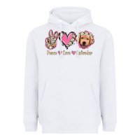 White Peace Love Labrador Heavyweight Hoodie - Jasminsmagicworld