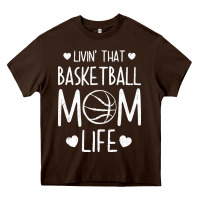 Chocolate Brown basketball t  shirt basketball mom life t  shirt Heavy Core Tee - linhVisuals