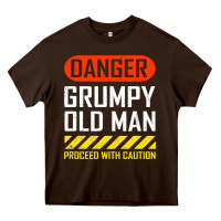 Chocolate Brown funny danger grumpy old man sarcastic saying, retirement t shirt Heavy Core Tee - linhVisuals