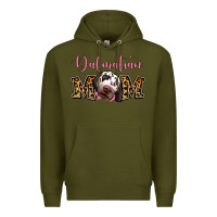 Army Green Dalmatian Mom Premium Hoodie - Jasminsmagicworld