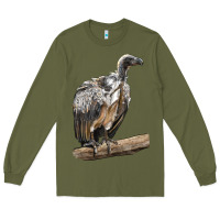 Army Green Vulture Bird Long Sleeve Tee - LillyAllenDesigns