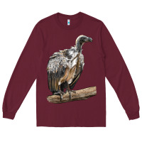 Burgundy Vulture Bird Long Sleeve Tee - LillyAllenDesigns