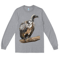 Heather Grey Vulture Bird Long Sleeve Tee - LillyAllenDesigns