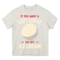 Cream funny volleyball if you want a soft serve volleyball t shirt Heavy Core Tee - linhVisuals