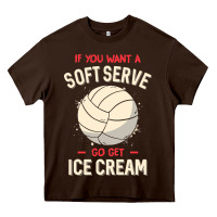 Chocolate Brown funny volleyball if you want a soft serve volleyball t shirt Heavy Core Tee - linhVisuals