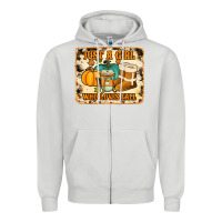 Dove Grey just a girl who loves fall cowhide background Zipper Hoodie - Jasminsmagicworld