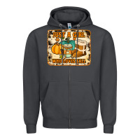 Smoke just a girl who loves fall cowhide background Zipper Hoodie - Jasminsmagicworld