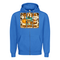 True Royal just a girl who loves fall cowhide background Zipper Hoodie - Jasminsmagicworld