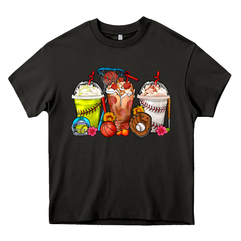 Softball Basketball Baseball Sports Coffee Cups Heavy Core Tee by FaDigitalArtStudio | Teevron