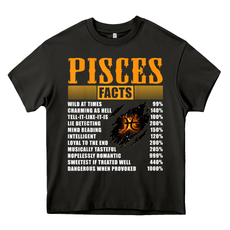 Pisces Facts T Shirt Pisces Birthday Gifts Heavy Core Tee by linhVisuals | Teevron