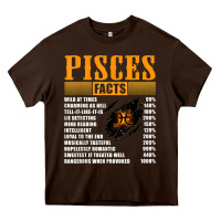 Chocolate Brown pisces facts t shirt pisces birthday gifts Heavy Core Tee - linhVisuals
