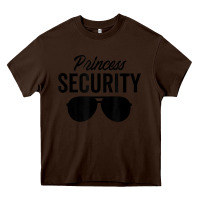 Chocolate Brown princess security dad boyfriend husband pregnancy t shirt Heavy Core Tee - linhVisuals