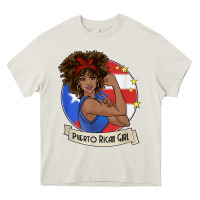 Cream puerto rican girl strong t shirt puerto rico pride boricua Heavy Core Tee - linhVisuals