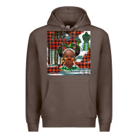 Coffee Christmas African girl Premium Hoodie - BarkalooDesign