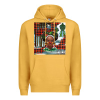 Mustard Christmas African girl Premium Hoodie - BarkalooDesign