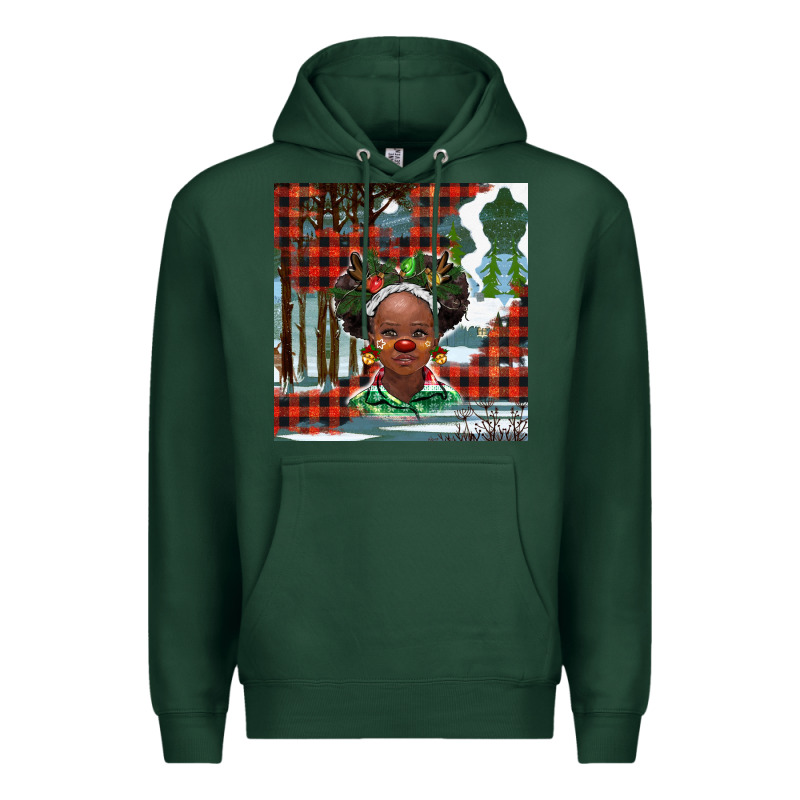 Christmas African Girl Premium Hoodie by BarkalooDesign | Teevron