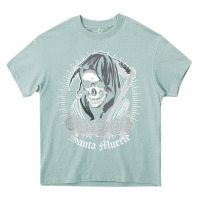 Arona santa muerte female deity mexican satanic dead sugar skull tank top Heavy Core Tee - linhVisuals