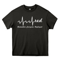 Asphalt red friday military remember everyone deployed heartbeat t shirt Heavy Core Tee - linhVisuals