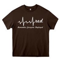 Chocolate Brown red friday military remember everyone deployed heartbeat t shirt Heavy Core Tee - linhVisuals